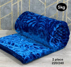 بطانية فاخرة 5 كغ لمكانين –   ناعمة الملمس  | 220×240 سم | 4 ألوان راقية